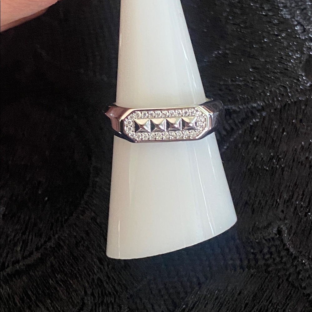 Ryze Party Sterling Silver Ring with White Frost CZ - Picture 3 of 3